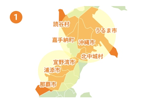 沖縄エリアの地図